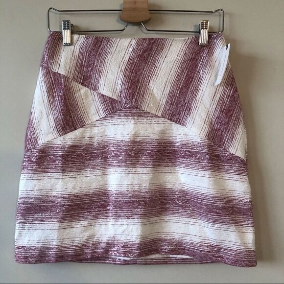 NWT-ANTHROPOLOGIE “Hutch” Stripe Mini Skirt - Picture 4 of 8